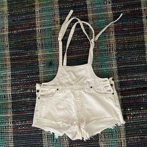 FREE PEOPLE WHITE OVERALLS